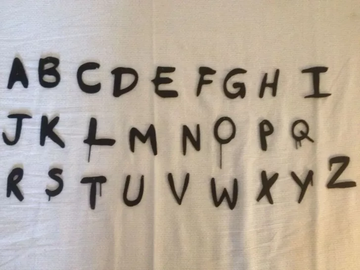 Stranger Things Alphabet Letters Printable