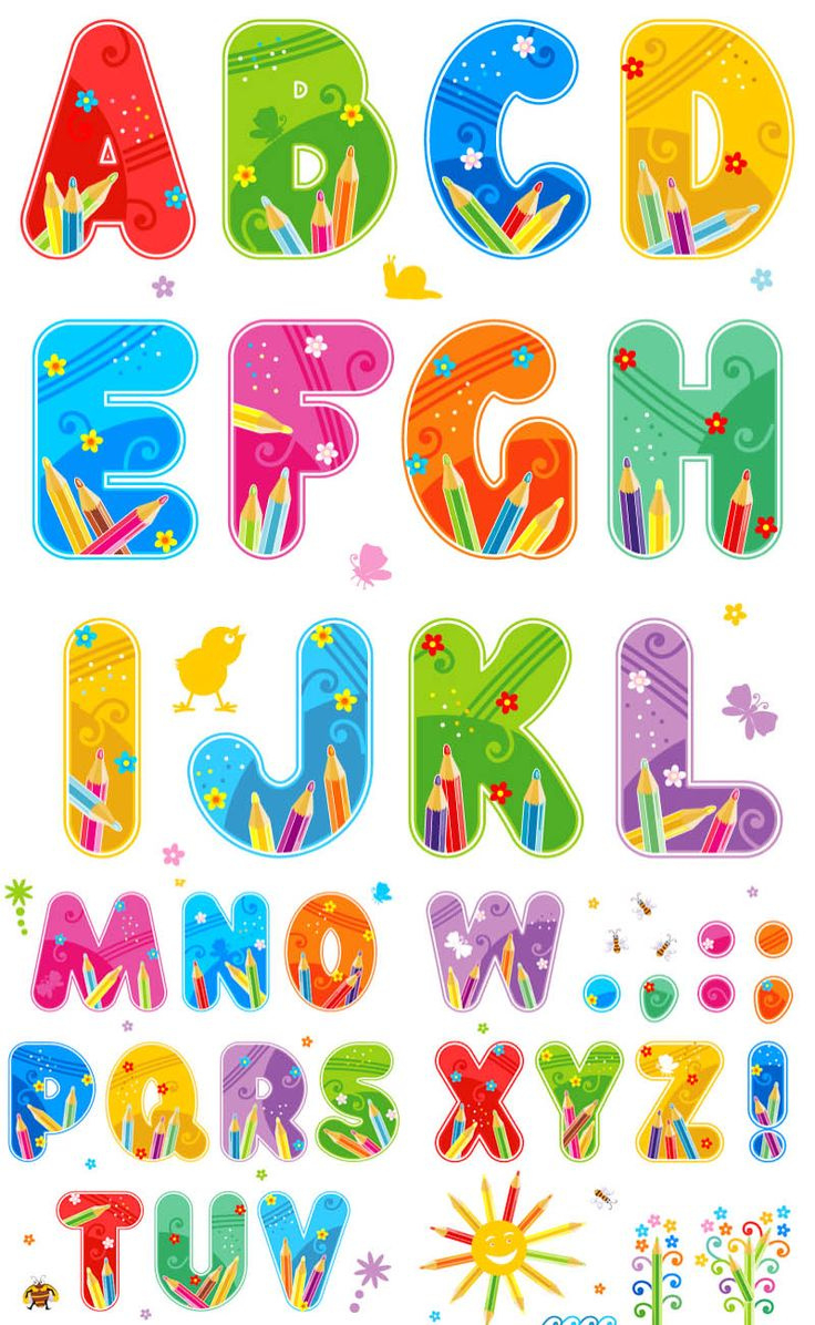 Summer Alphabet Vector – Free Download Images, Clip Art Graphics intended for Printable Clip Art Alphabet Letters