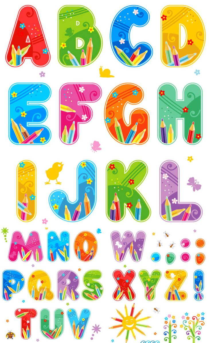 Summer Alphabet Vector – Free Download Images, Clip Art Graphics throughout Free Printable Alphabet Clipart