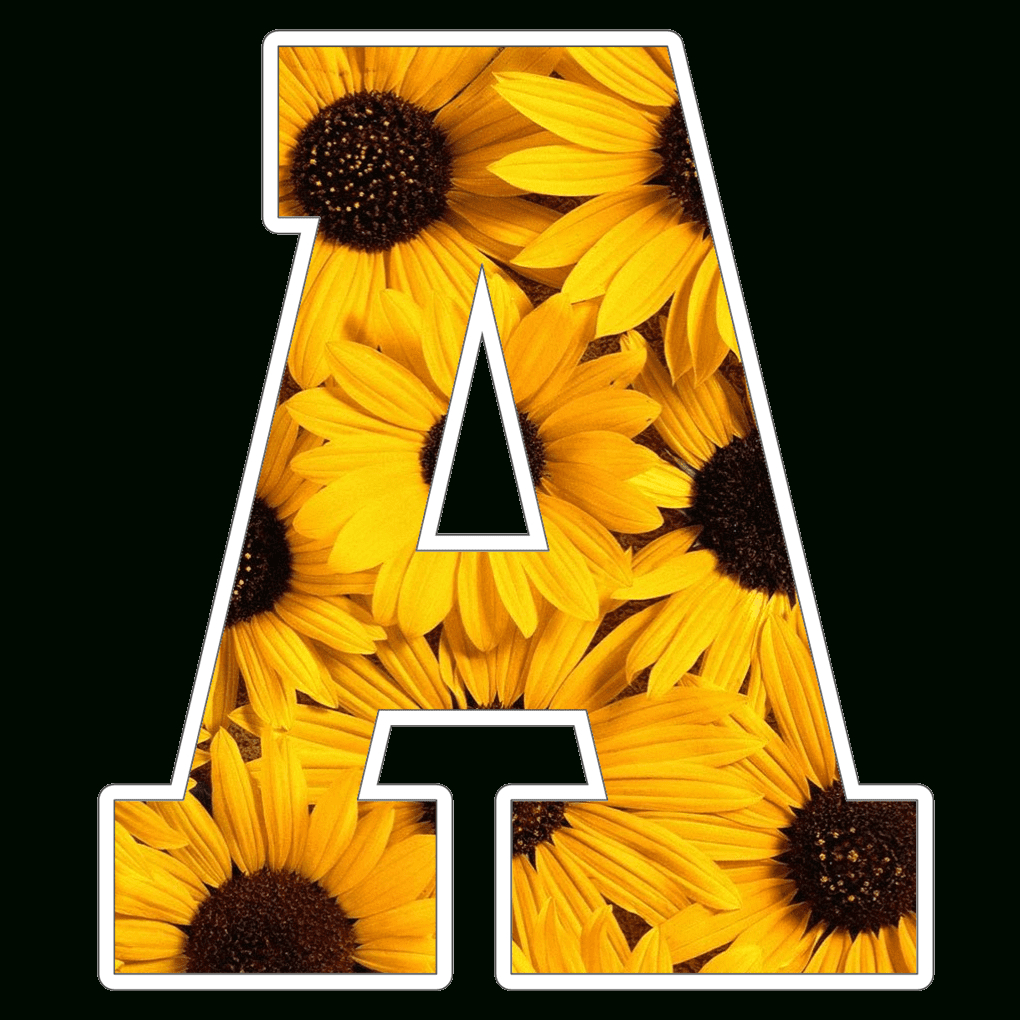 Sunflower Alphabet Letter Png inside Printable Sunflower Alphabet Letters