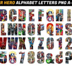 Superhero Alphabet Png Superhero Letter Font Clip Art Png Pertaining To Superhero Alphabet Letters Printable