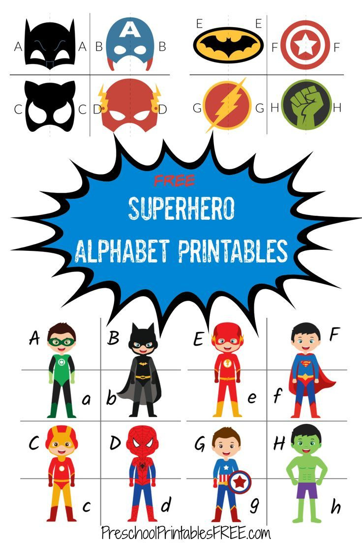 Superhero Alphabet Printables (Free) regarding Superhero Alphabet Printable Free