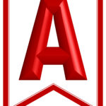 Swallowtail Printable Alphabet Banner Letters Red White Regarding Free Printable Red Alphabet Letters