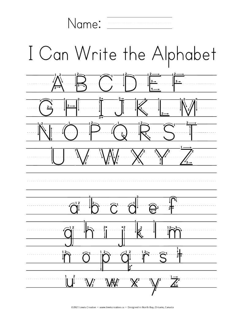 Teach Your Kids To Write The Alphabet - Lewis Creative within Free Printable Alphabet Tracing Book