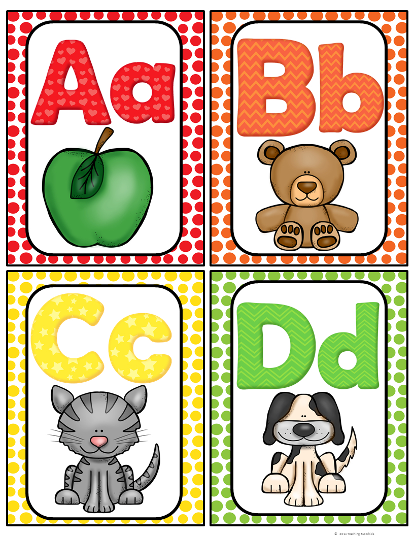 Teaching Superkids throughout Printable Alphabet Letters With Pictures For Word Wall