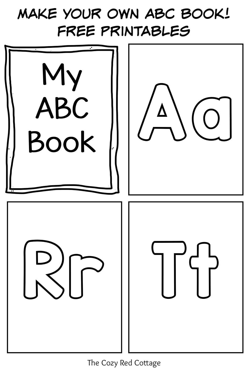 The Cozy Red Cottage: Create Your Own Abc Book for Printable Alphabet Book Template