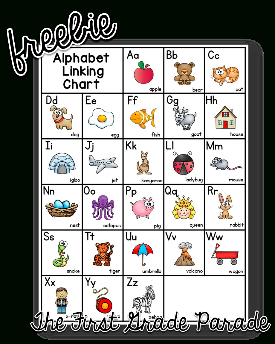 The First Grade Parade: All About The Alphabet regarding Free Printable Alphabet Linking Chart