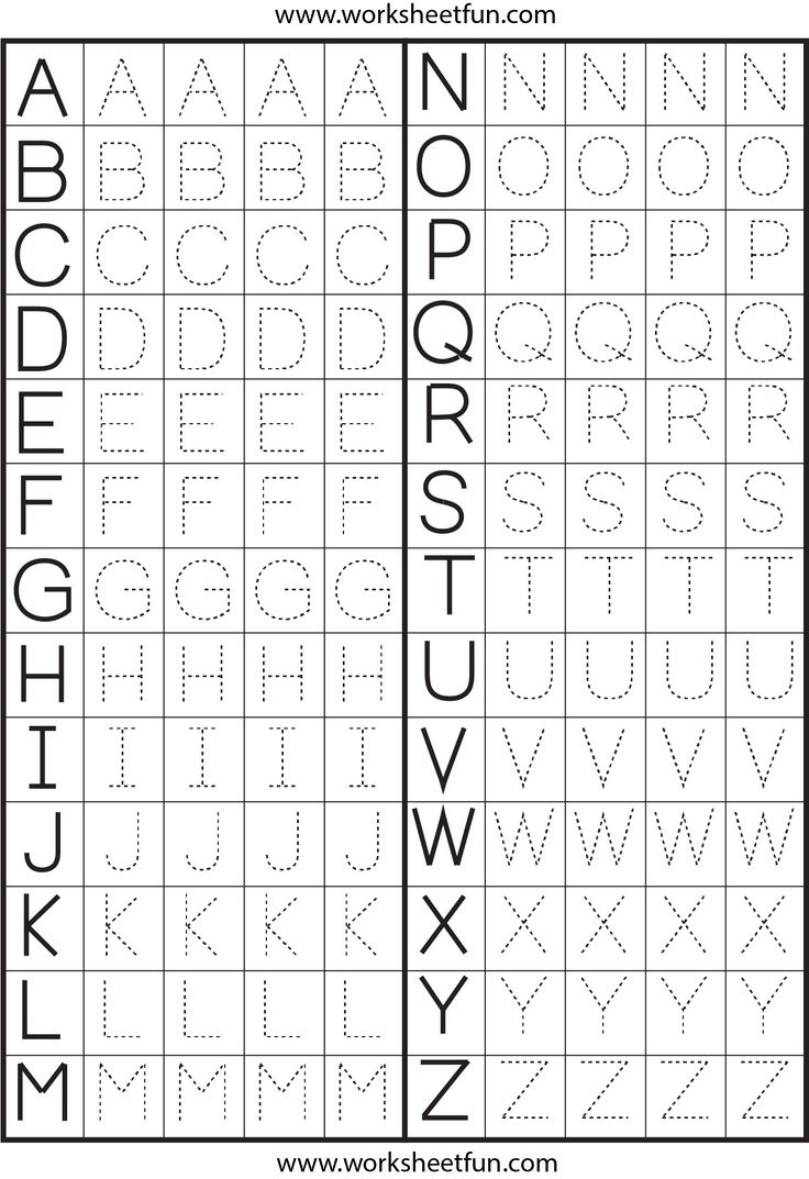 Traceable Alphabet Worksheets - 10 Free Pdf Printables | Printablee for Printable Alphabet Writing Practice Sheets