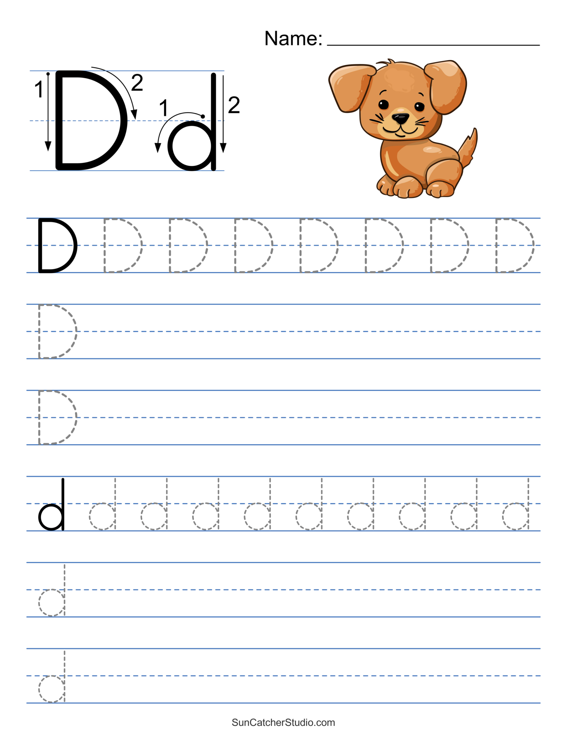 Tracing Alphabet Letters (Printable Handwriting Worksheets) – Free in Printable Letters of the Alphabet to Trace