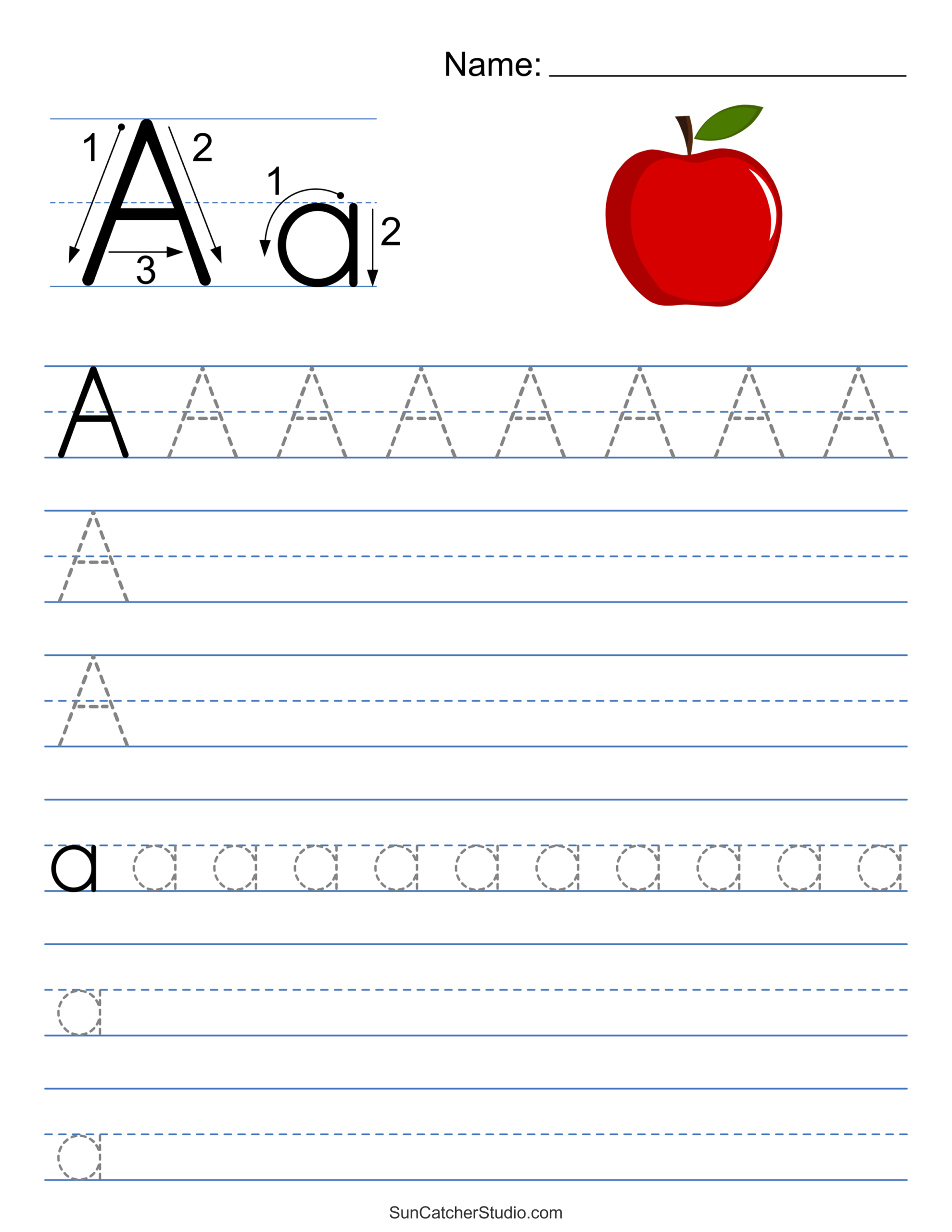 Tracing Alphabet Letters (Printable Handwriting Worksheets) – Free intended for Learn to Write Alphabet Printable