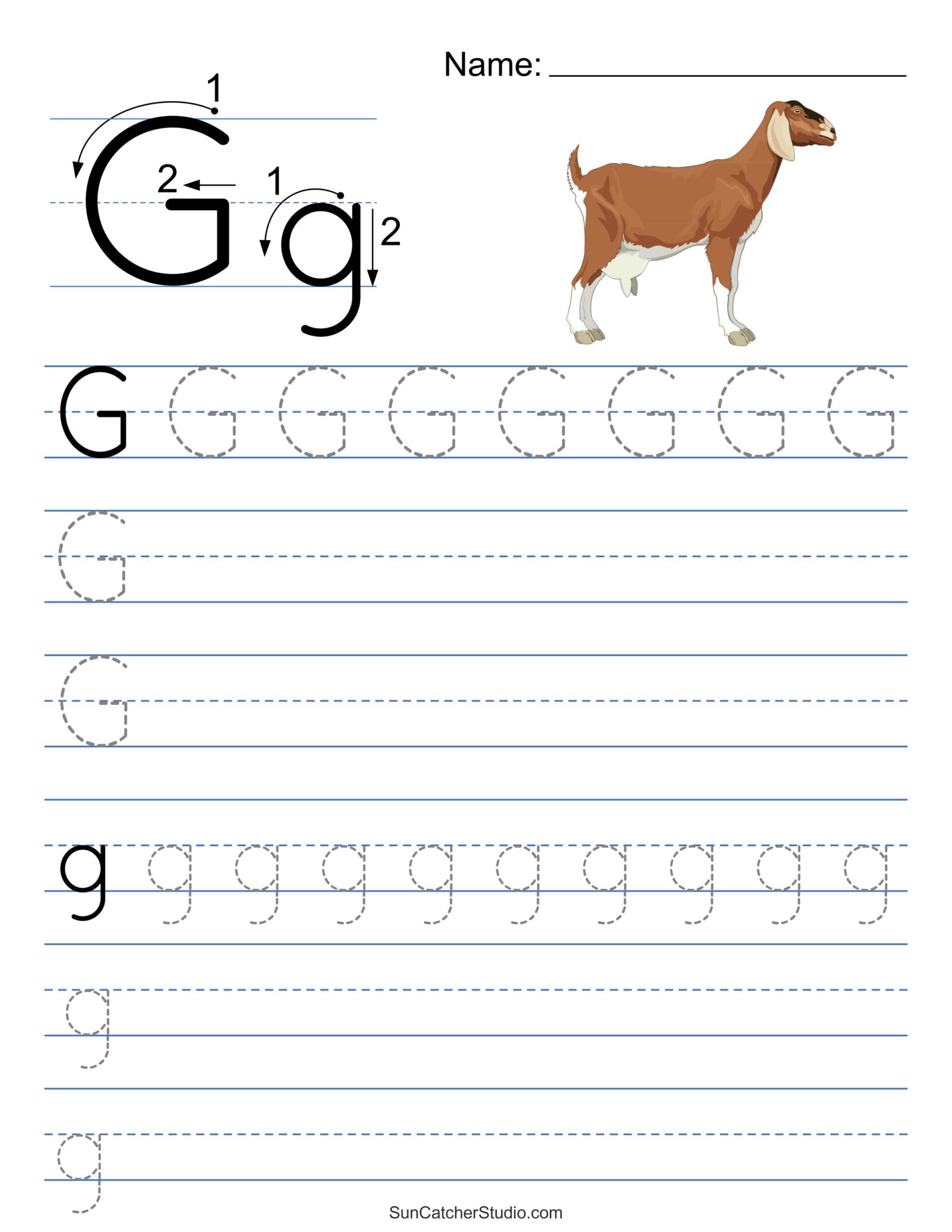 Tracing Alphabet Letters (Printable Handwriting Worksheets) – Free within Free Printable Alphabet Letters To Trace