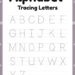 Tracing Letters Alphabet Worksheet For Kindergarten And Preschool For Printable Alphabet For Preschoolers