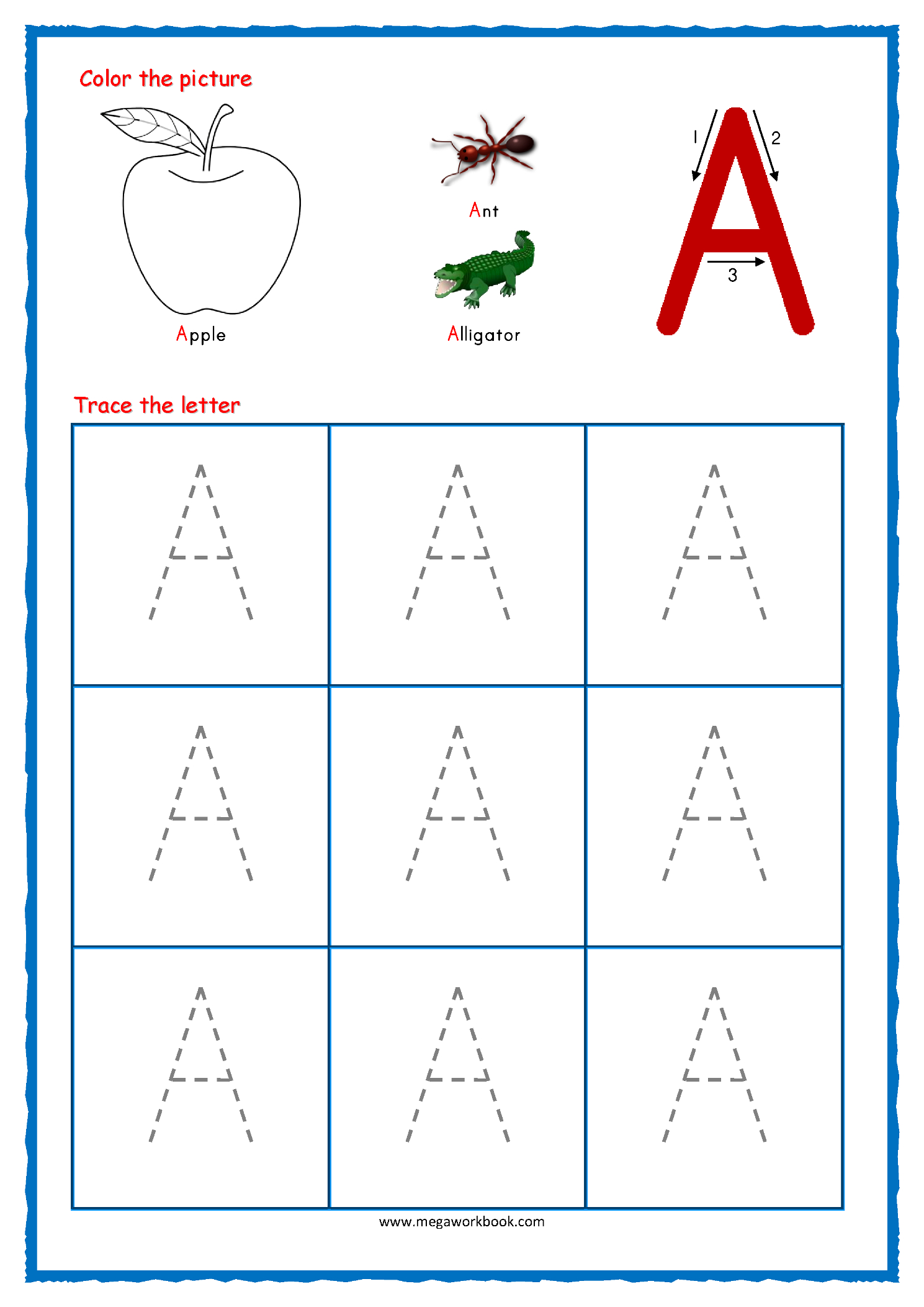 Tracing Letters - Letter Tracing Worksheets - Alphabet Tracing in Printable Dotted Line Alphabet Worksheets