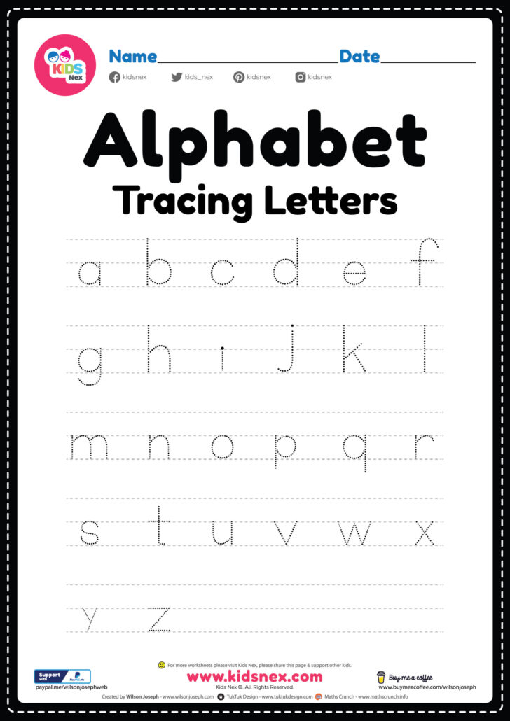 Printable Alphabet Traceable Worksheets