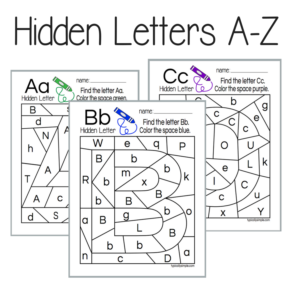 Typically Simple with regard to Printable Hidden Alphabet Worksheet