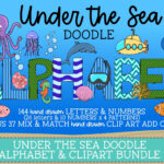 Under The Sea Alphabet & Numbers Bundle With Clipart Within Under The Sea Alphabet Printable
