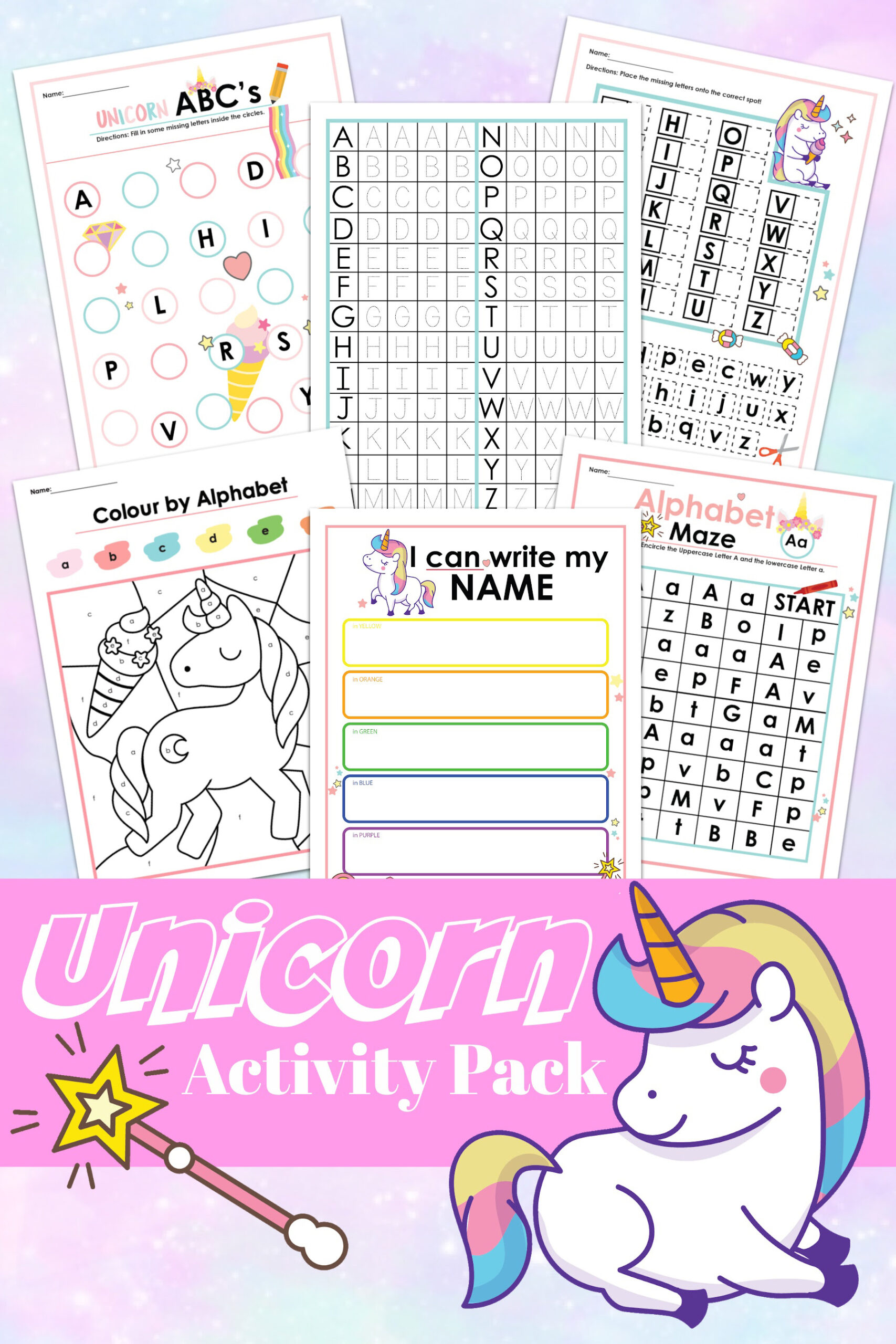 Unicorn Alphabet Activity Pack - Extreme Couponing Mom regarding Free Printable Unicorn Alphabet Letters