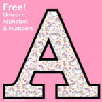 Unicorn Letters & Numbers To Print 3   Free Printable Alphabet Within Free Printable Unicorn Alphabet Letters