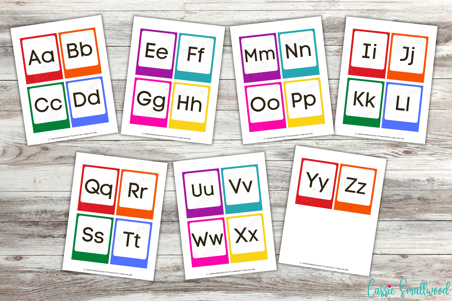 Upper Case And Lower Case Alphabet Flashcards - Cassie Smallwood in Alphabet Upper and Lower Case Printable Free