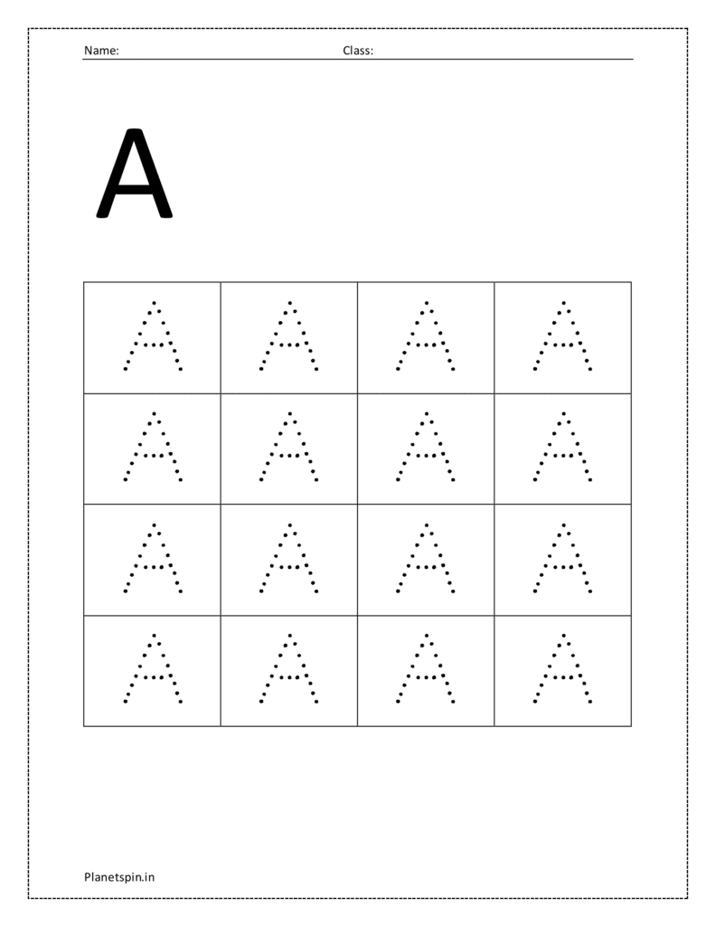 Uppercase Letter Tracing Worksheets Pdf | Planetspin.in inside Printable Dotted Alphabet A To Z