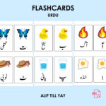 Urdu Flashcards   Etsy Pertaining To Urdu Alphabet Flash Cards Printable