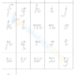 Victorian Modern Cursive Handwriting Chart   Lowercase Worksheet Pertaining To Victorian Cursive Alphabet Printable