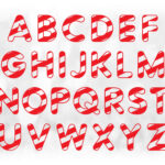 Word Clipart: Red Candy Cane Stripe Alphabet Letter Templates Within Alphabet Candyland Letters Printable