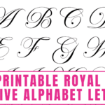 Writing With Cursive Alphabet Printable Letters Throughout Free Printable Fancy Alphabet Letters