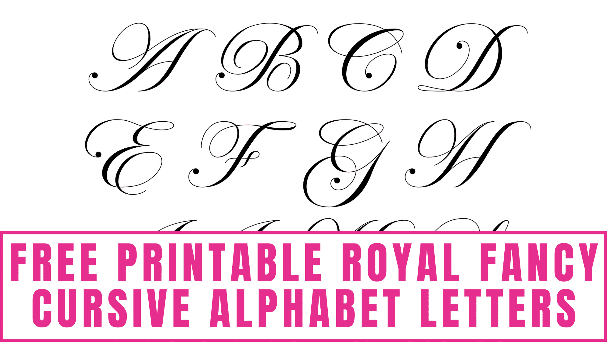 Writing With Cursive Alphabet Printable Letters throughout Free Printable Fancy Alphabet Letters