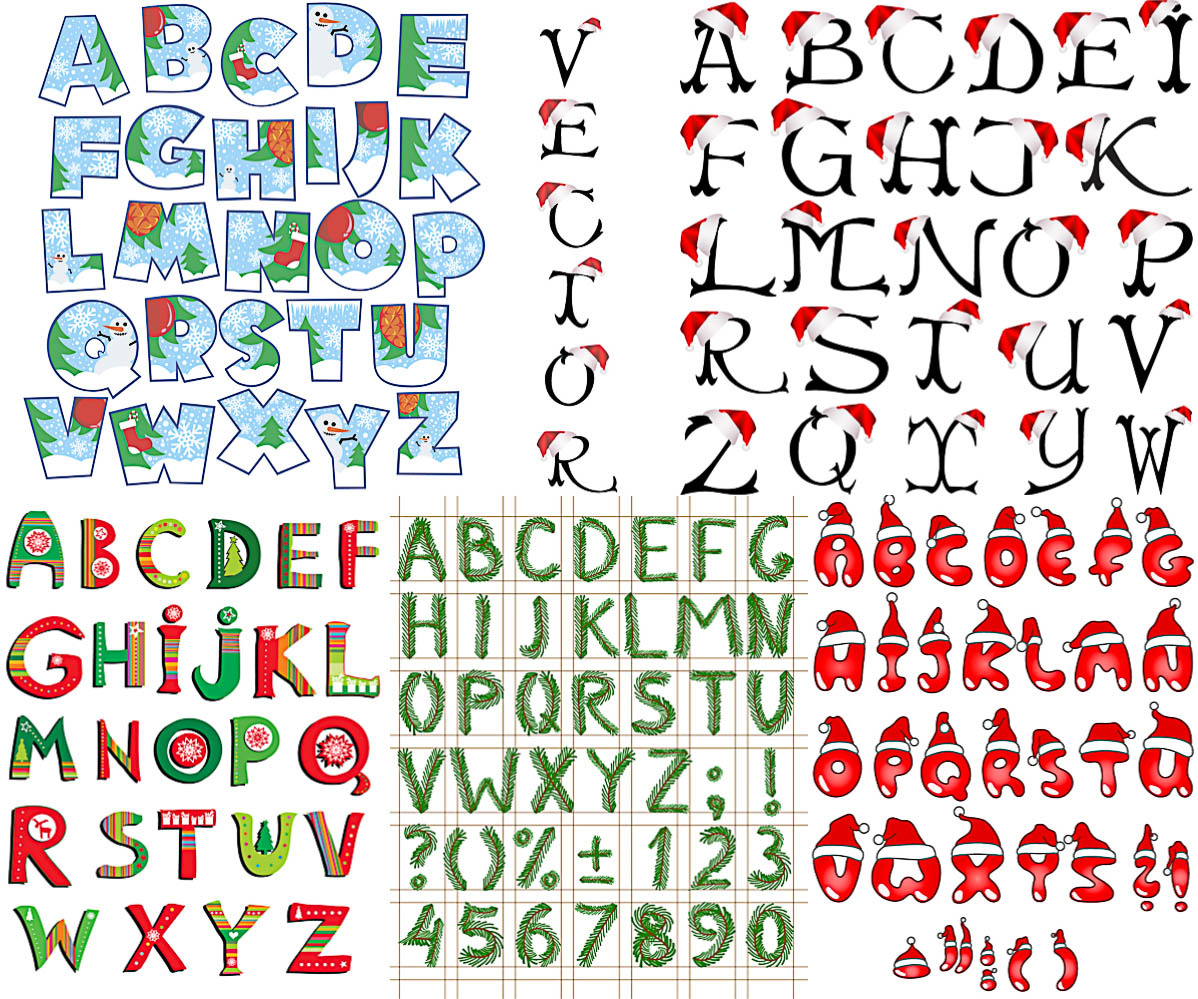 Xmas Alphabet Templates Vector – Free Download | Vectorpicfree within Printable Christmas Alphabet Letters Free