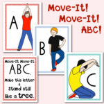 Yoga Alphabet Movement Cards   Multisensory Learning With Printable Alphabet Yoga Cards
