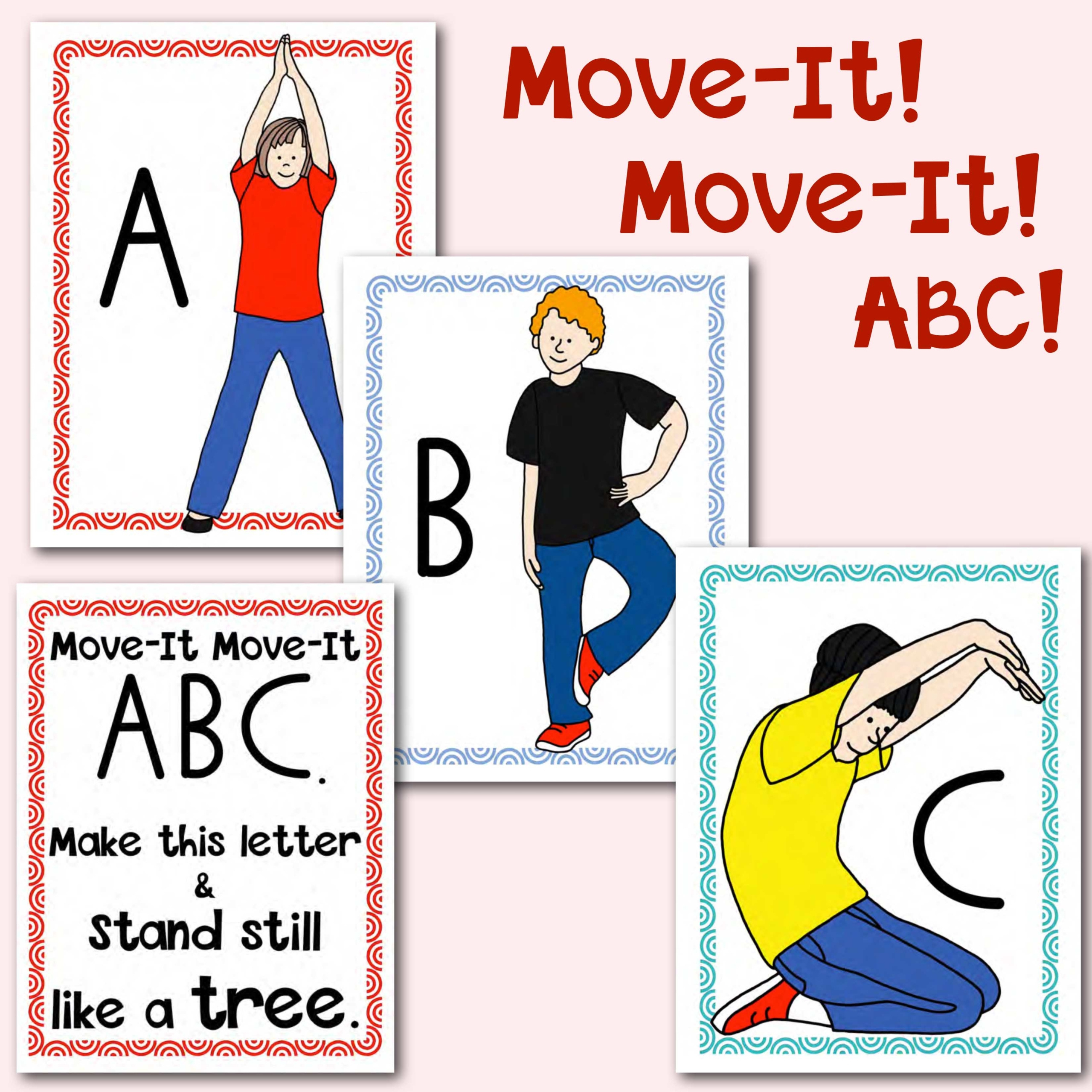 Yoga Alphabet Movement Cards - Multisensory Learning with Printable Alphabet Yoga Cards
