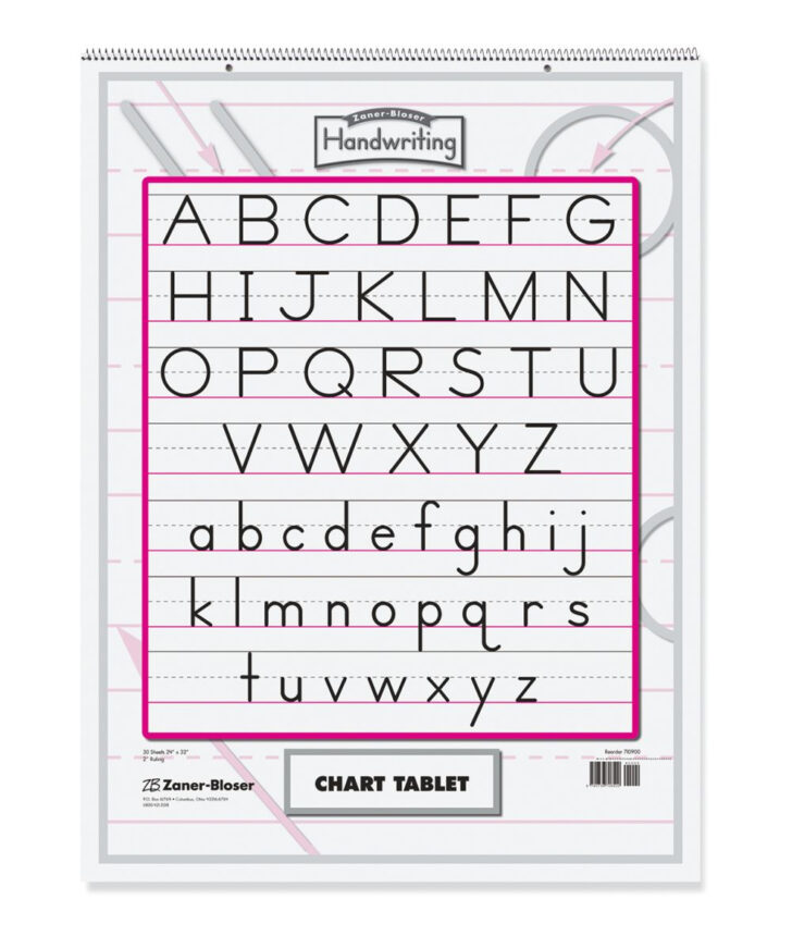 Printable Zaner Bloser Alphabet Chart