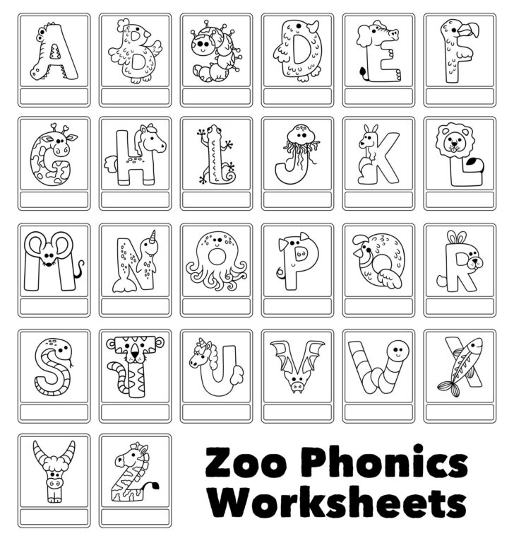 Zoo Phonics Alphabet Printable