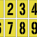 100Mm 0 To 9  Number Stencil Set   1.5Mm In Number Stencils
