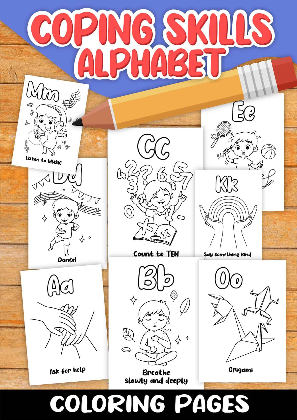 26 Free Coping Skills Coloring Pages For Kids (Pdf Sheets) within Alphabet Coping Skills Coloring