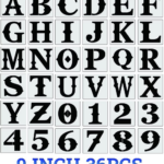 9 Inch Large Letter Stencils Alphabet Stencils Reusable Stencil Within Large Letter Stencils