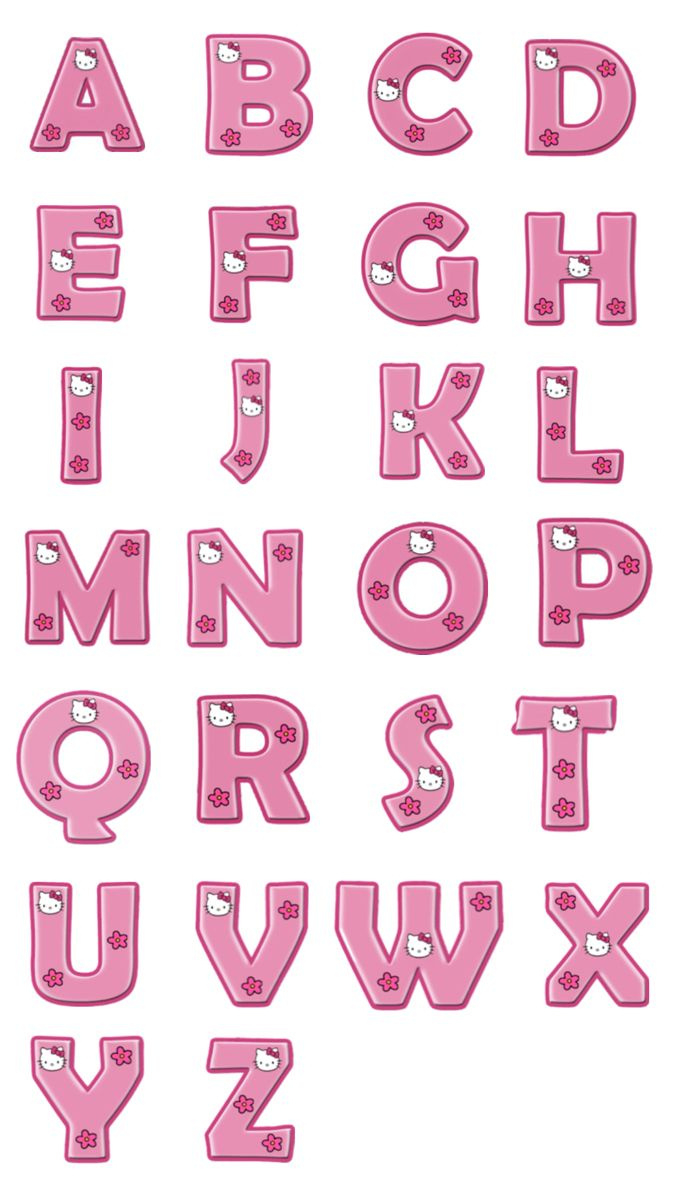 Abecedario En Inglés De Hello Kitty 😻🎀 for Hello Kitty Alphabet Letters