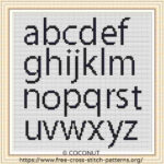 Alphabet #1 Lowercase, Free And Easy Printable Cross Stitch Pattern With Printable Cross Stitch Alphabet