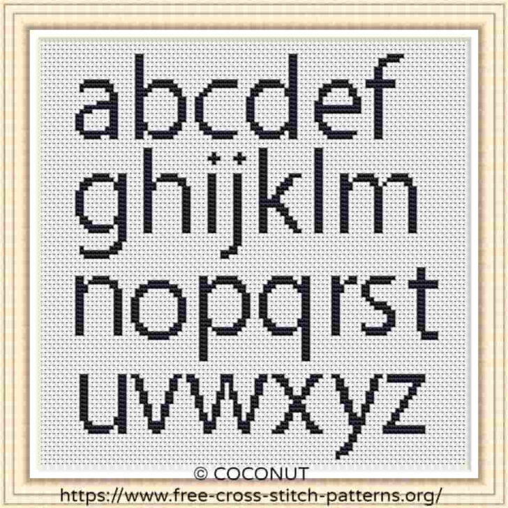 Printable Cross Stitch Alphabet