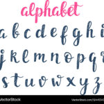 Alphabet Abc Hand Lettering Royalty Free Vector Image In Alphabet Lettering