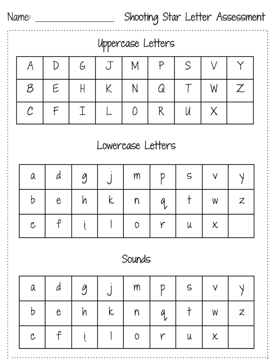Alphabet Assessment – Kinder Kid At Heart throughout Kindergarten Alphabet Assessment Printable
