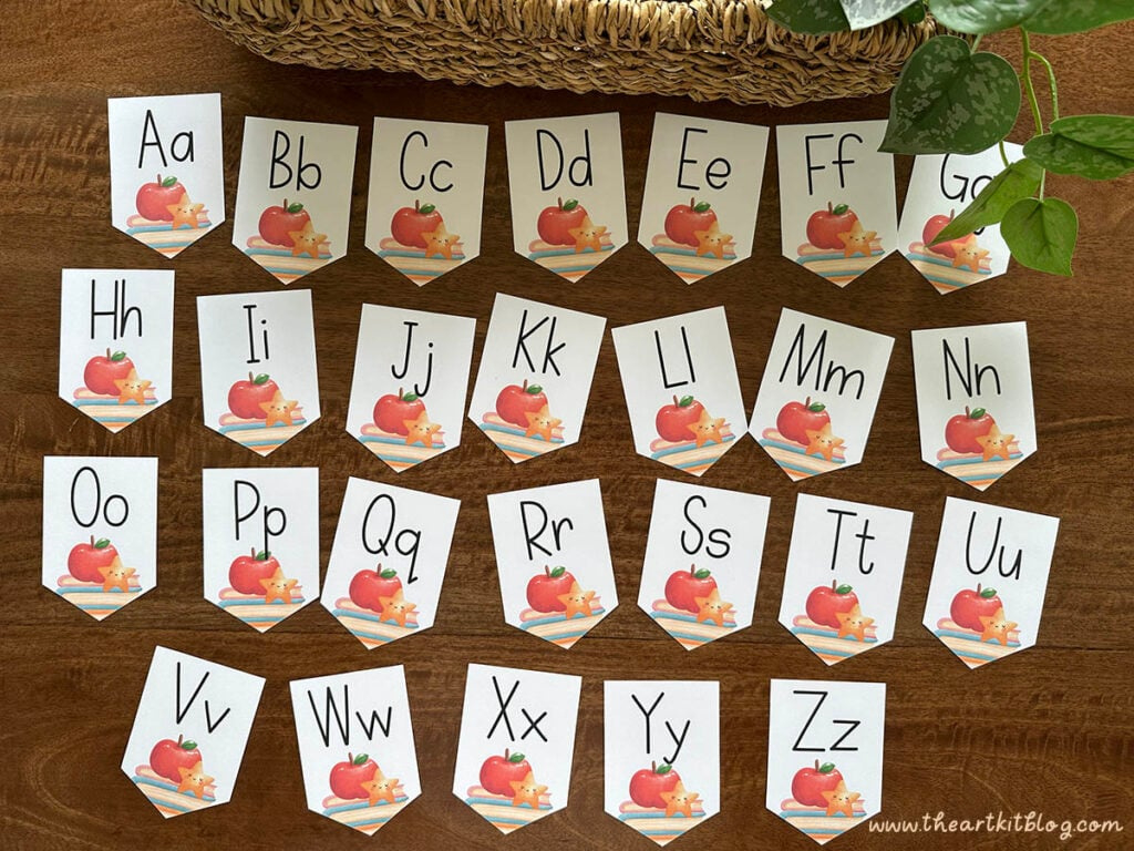 Alphabet Banner! Free Printable School Posters! - The Art Kit in Free Printable Alphabet Wall Banner