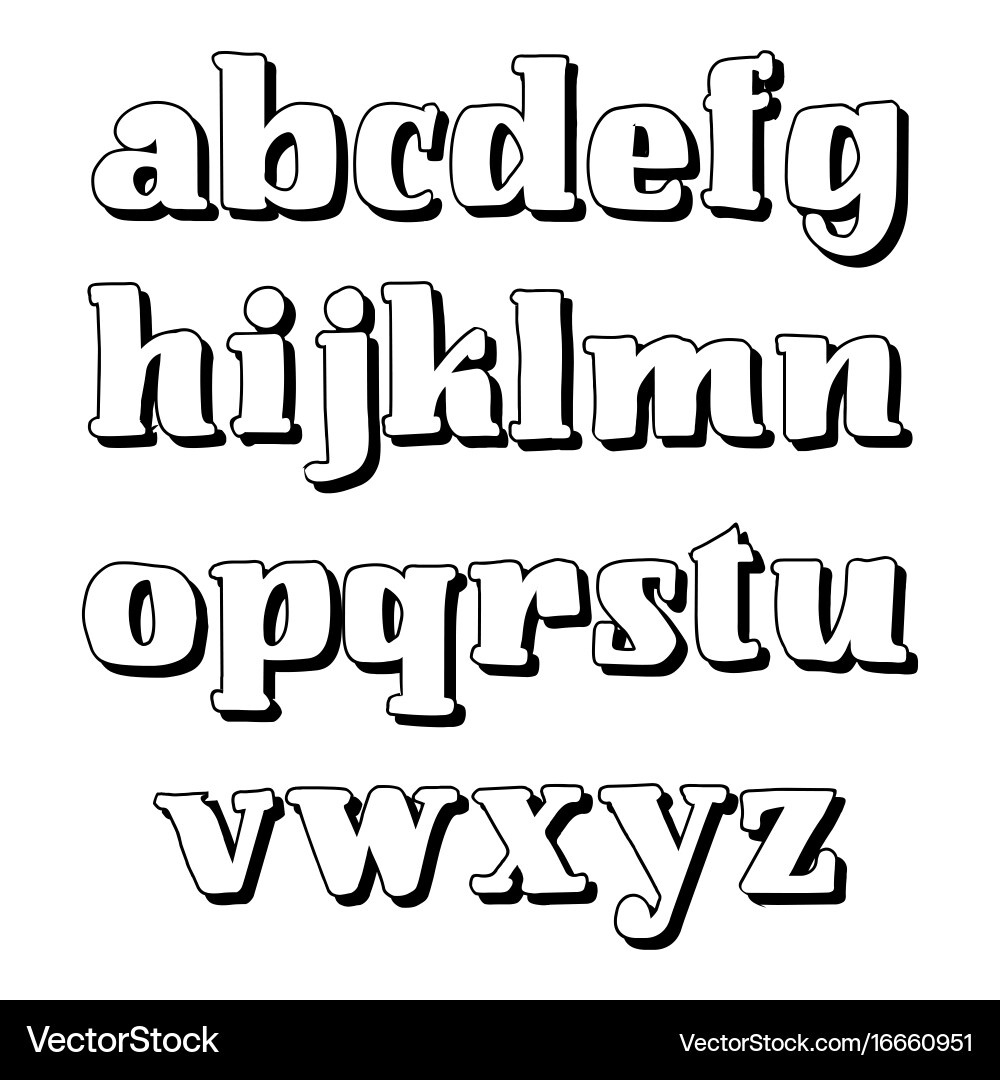 Alphabet Calligraphic Font Unique Custom Vector Image for Alphabet Fonts