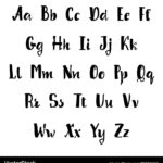 Alphabet Calligraphic Font Unique Custom Vector Image With Regard To Alphabet Fonts