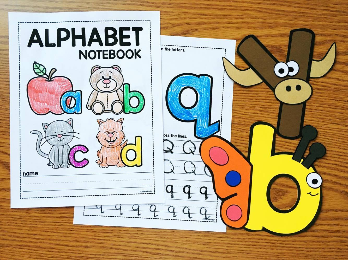 Alphabet Crafts &amp;amp; Printables Notebooks - Simply Kinder throughout Free Interactive Alphabet Notebook Printable