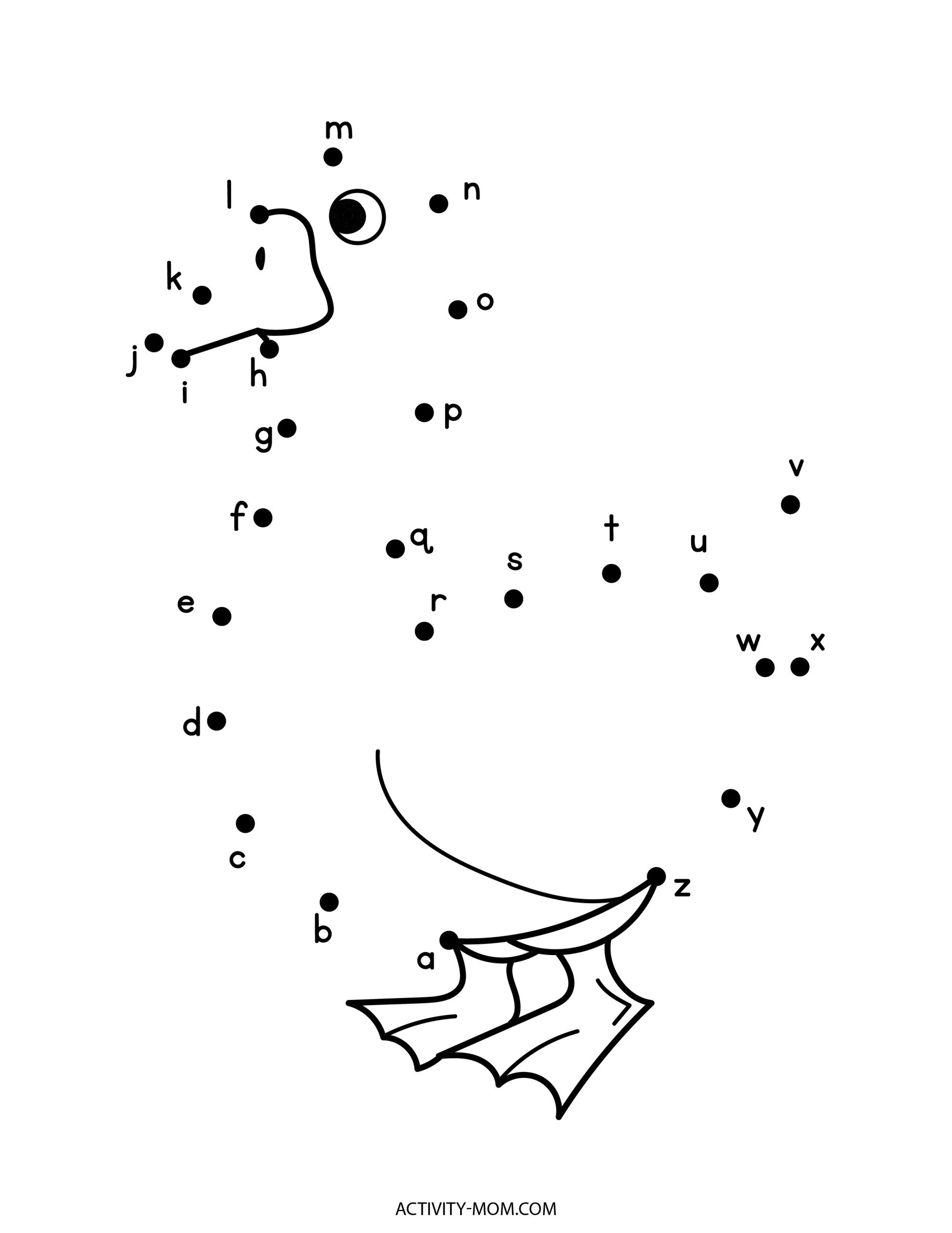 Alphabet Dot To Dot Worksheets (Free Printable) - The Activity Mom with regard to Alphabet Dot to Dot Free Printable