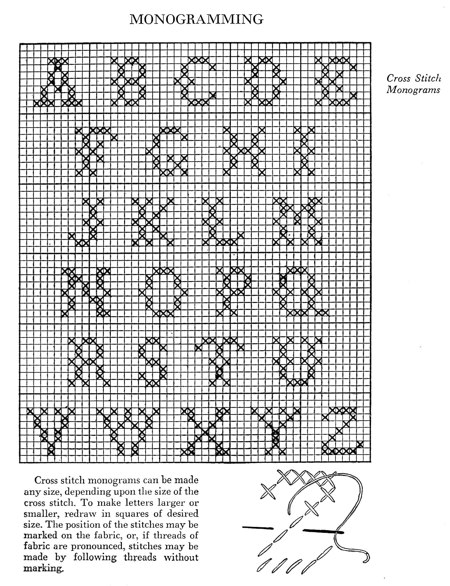 Alphabet In Cross Stitch Archives - Vintage Crafts And More within Free Printable Cross Stitch Alphabet Free Patterns to Print