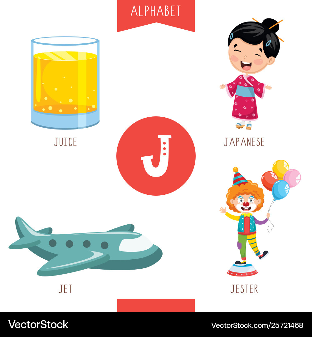 Alphabet J - Kids &amp;amp; Cartoon Royalty Free Vector Image with What Is J In Alphabet