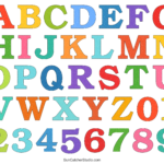Alphabet Letters And Numbers With A Colorful Polka Dot Design Pertaining To Large Alphabet Letters Free Printable